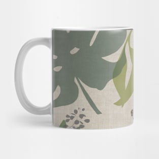 Green leaf and animal print Mug